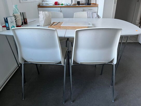 Spiseord, Fritz Hansen Superellipse med 4 stk. stole