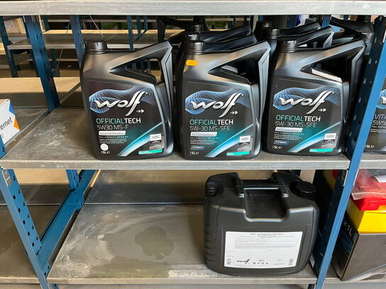 Stort sortiment af motorolie