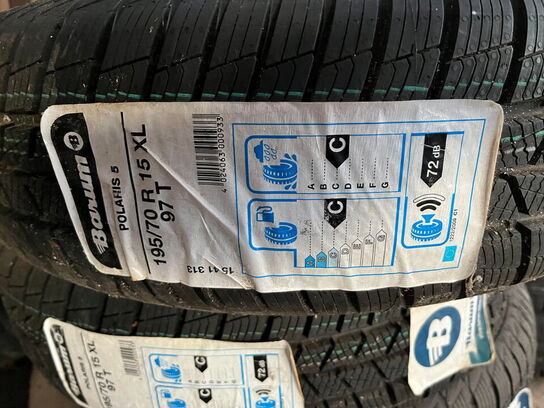 4 stk. vinterdæk 195/70-R15 XL 97T