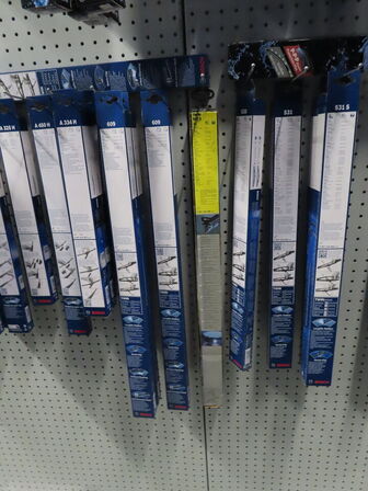 Stort sortiment viskerblade