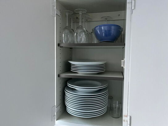 Indholdet i køkkenskabene