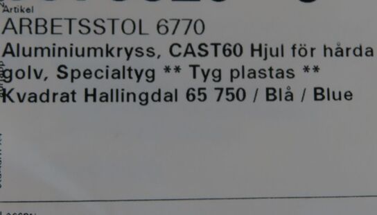 Kontorstol. Mrk. Kinnarps. 