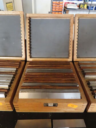 Præcisionsblokke i trækasse/ parralel klodser