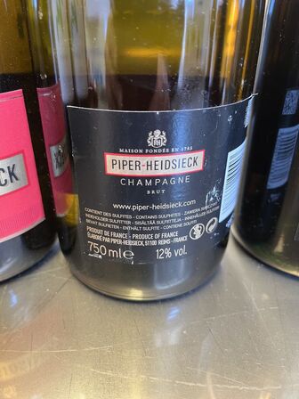 4 flasker champagne PIEPER-HEIDSIECK BRUT, tre varianter