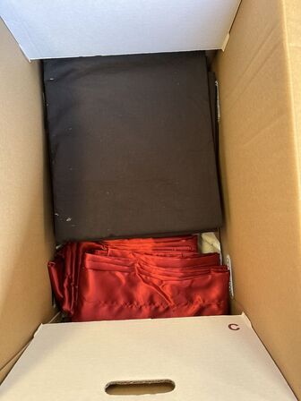Blandet lot, gardiner, gardinstænger, beklædning,