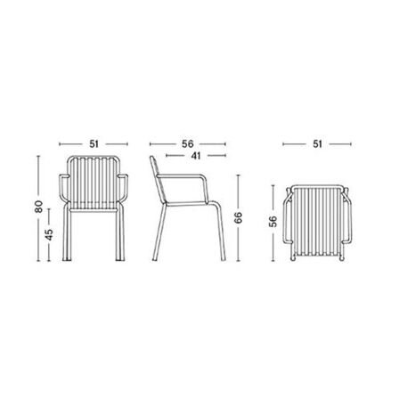 8 stk. læne/havestole. Design: HAY PALISSADE ARMCHAIR IRON RED