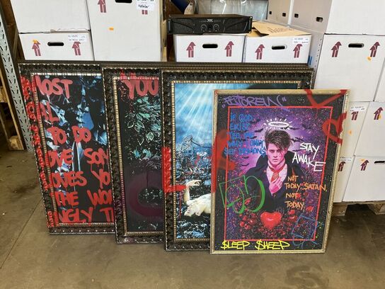 4 stk. QUEER PRIDE ART i galleri træramme