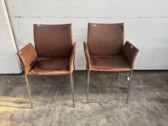 2 stk lædder stole ZANOTTA
