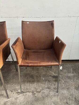 2 stk lædder stole ZANOTTA