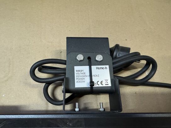 HOME It® infrarød terrassevarmer med Wi-fi til vægmontering 2000 Watt sort