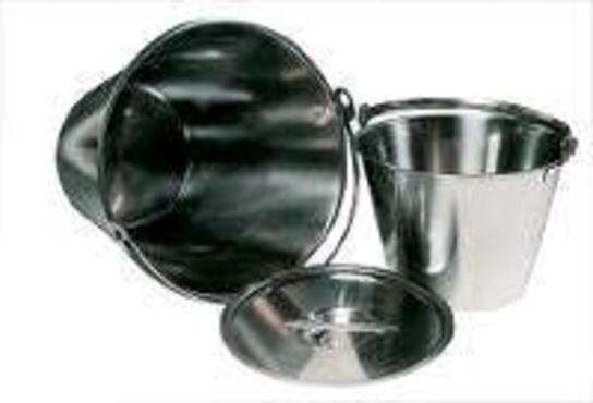 3 stk. Låg til spand  7 ltr rustfri stål 