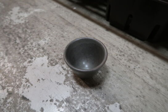 11 stk. Multiskål/krus stentøj mat grå 6 cl Rustik