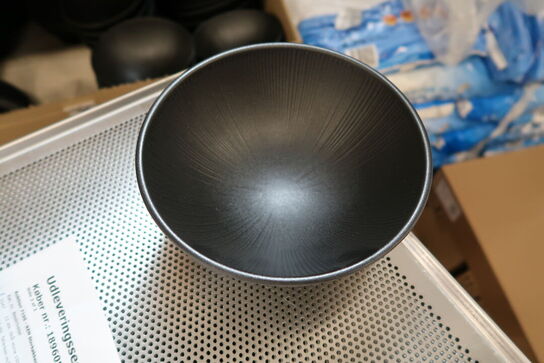 20 stk. Skål Nero melamin sort diam 190 x H80 mm