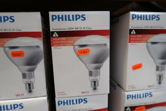 4 stk. Pære varmelampe 250W klar Philips