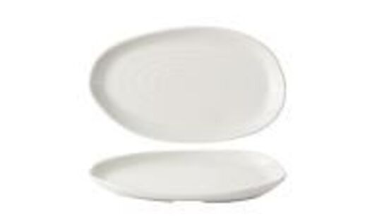 16 stk. Tallerken ergonomisk hvid 220x130 mm Envisage Natural Churchill