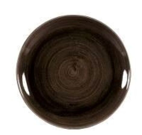 12 stk. Tallerken coupe patina sort 260 mm Stonecast Churchill