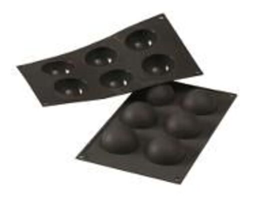 5 stk. Bageform 6 kugleforme 1/3 GN 60 x 30 mm