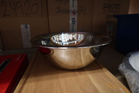 6 stk. Røreskål 1 ltr diam 200mm H55 mm rustfri stål