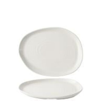 12 stk. Tallerken ergonomisk hvid 260x200 mm Envisage Natural Churchill