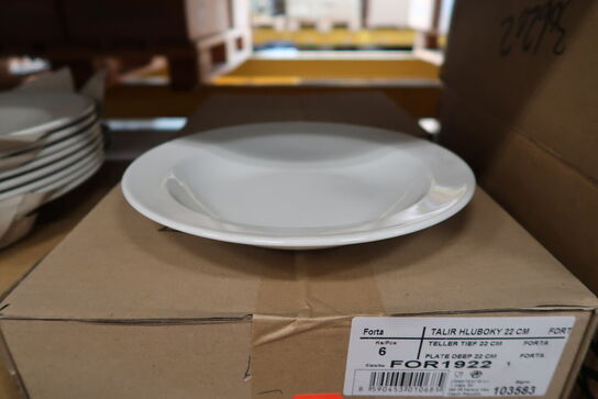 25 stk. Tallerken flad Forta 220 mm