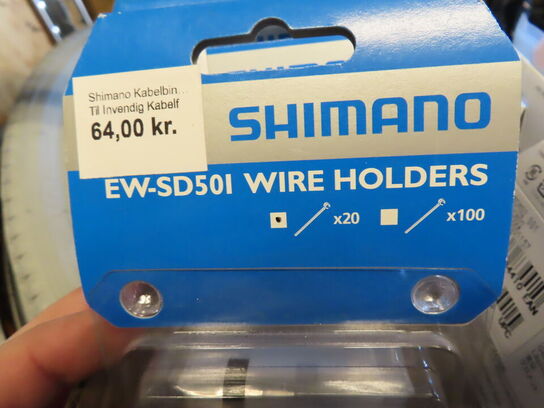 Kasse med wire holdere SHIMANO m.m.