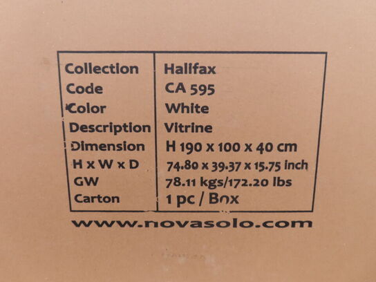 Vitrineskab NOVA SOLO HALIFAX CA 595