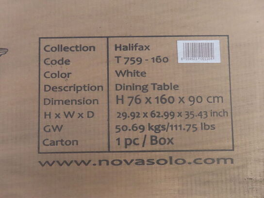 Spisebord NOVA SOLO HALIFAX T 759 - 160