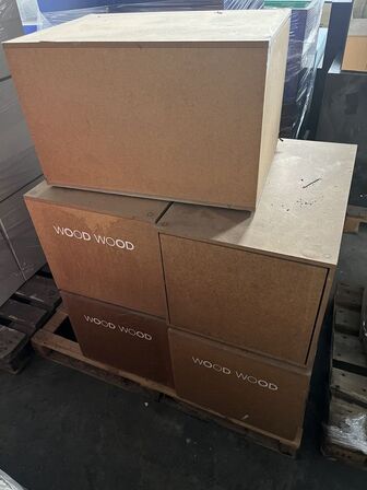 5 stk. Cuber - mdf cuber med låger og hylder