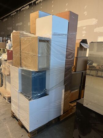 14 stk. Podier - diverse poder i mdf, krydsfiner, valchromat, 