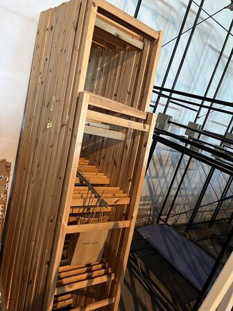 Reol - IKEA stige reoler inkl en palle med hylder i diverse mål