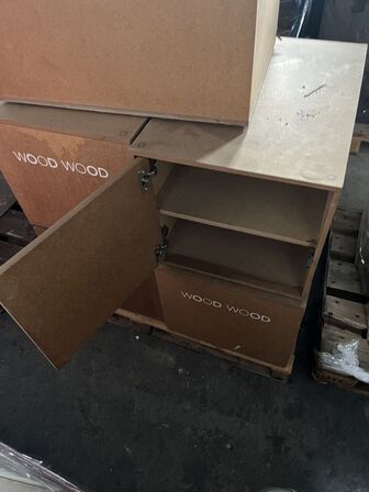 5 stk. Cuber - mdf cuber med låger og hylder