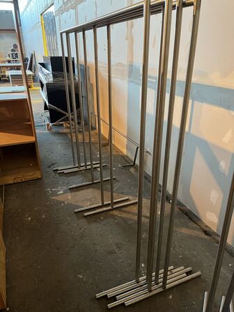 4 stk. Tøj stativ - rustfri stål stativ