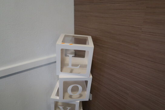 4 stk. bogstavskasser