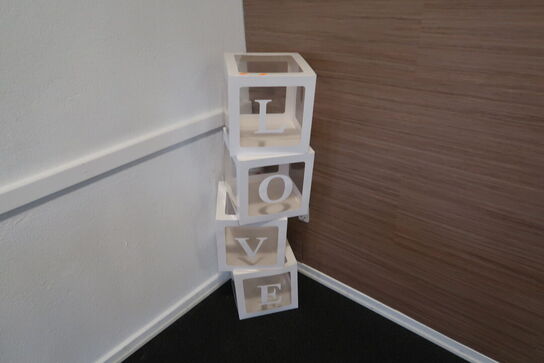 4 stk. bogstavskasser