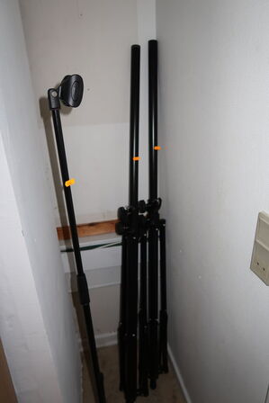 3 stk. stativer til højtalere og mikrofon