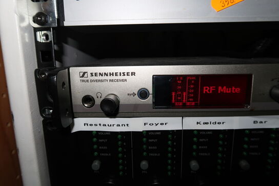 Trådløstsystem SENNHEISER, forstærker CROWN XLS 1000 m.m.