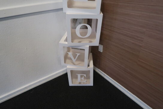 4 stk. bogstavskasser