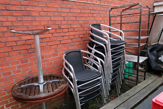 14 stk. havestole, haveborde, bordbænkesæt