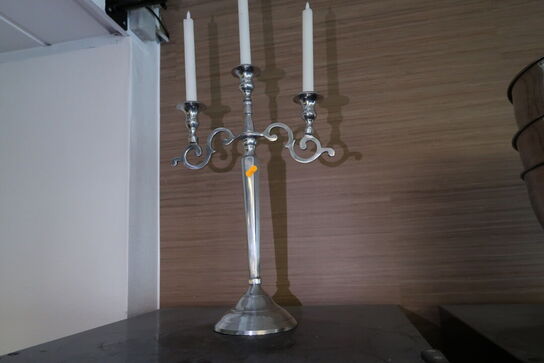 3 stk. champagnekølere samt kandalaber