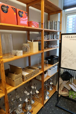 Div. Stearinslys samt kandelabre og lysestager