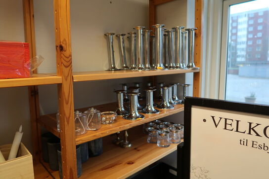 Div. Stearinslys samt kandelabre og lysestager