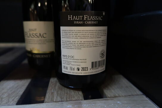 5 flasker rødvin HAUT FLASSAC SYRAH CABERNET