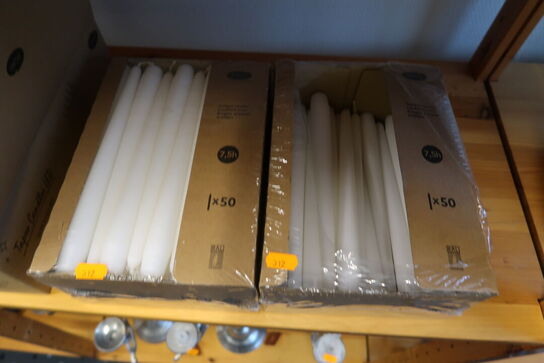 Div. Stearinslys samt kandelabre og lysestager