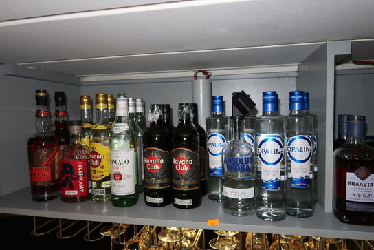 Ca. 50 flasker spiritus (nogle kan være åbne)