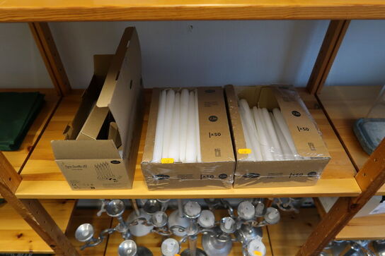 Div. Stearinslys samt kandelabre og lysestager