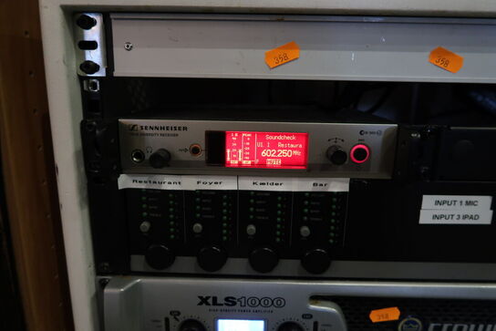 Trådløstsystem SENNHEISER, forstærker CROWN XLS 1000 m.m.