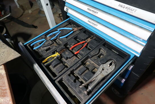 Værktøjsvogn med div. Værktøj H&Q-KRAFT