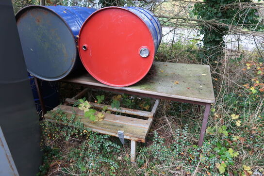 Stålskab samt omklædningsskabe m.m.