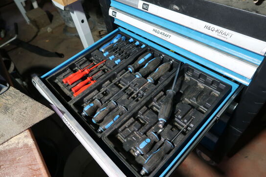 Værktøjsvogn med div. Værktøj H&Q-KRAFT