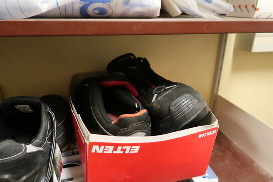 Rum med div. Værktøj, reservedele, sikkerhedssko m.m.(hilti værktøj medfølger ikke)